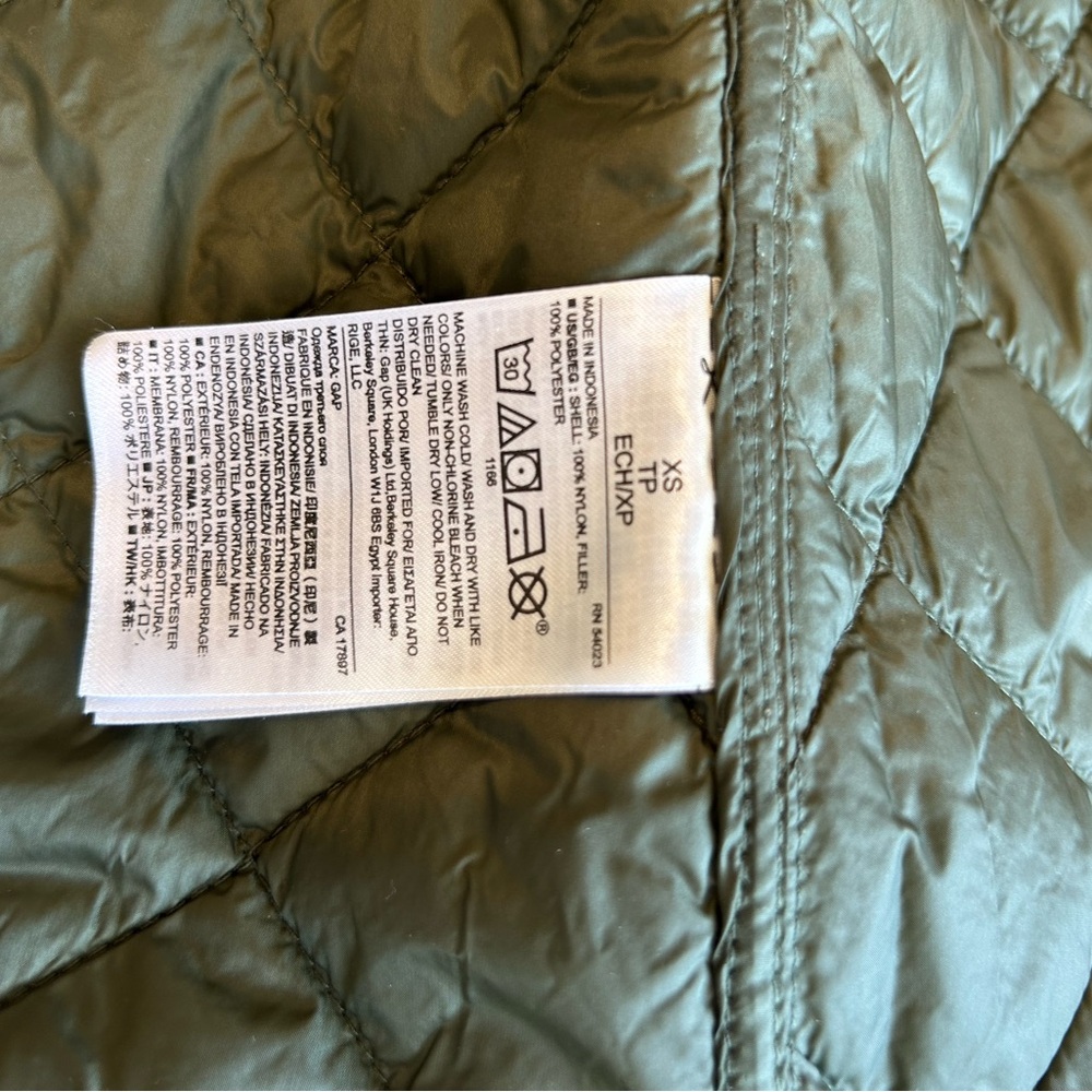 Gap Green Utility Jacket With Drawstring Waist - image 7